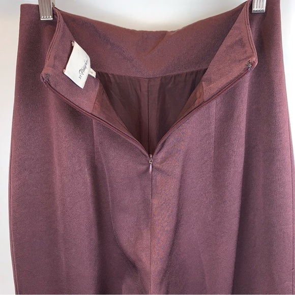 3.1 Phillip Lim sz 6 High Waist Wide Leg Aubergine Pleated Palazzo Pants - Picture 4 of 9